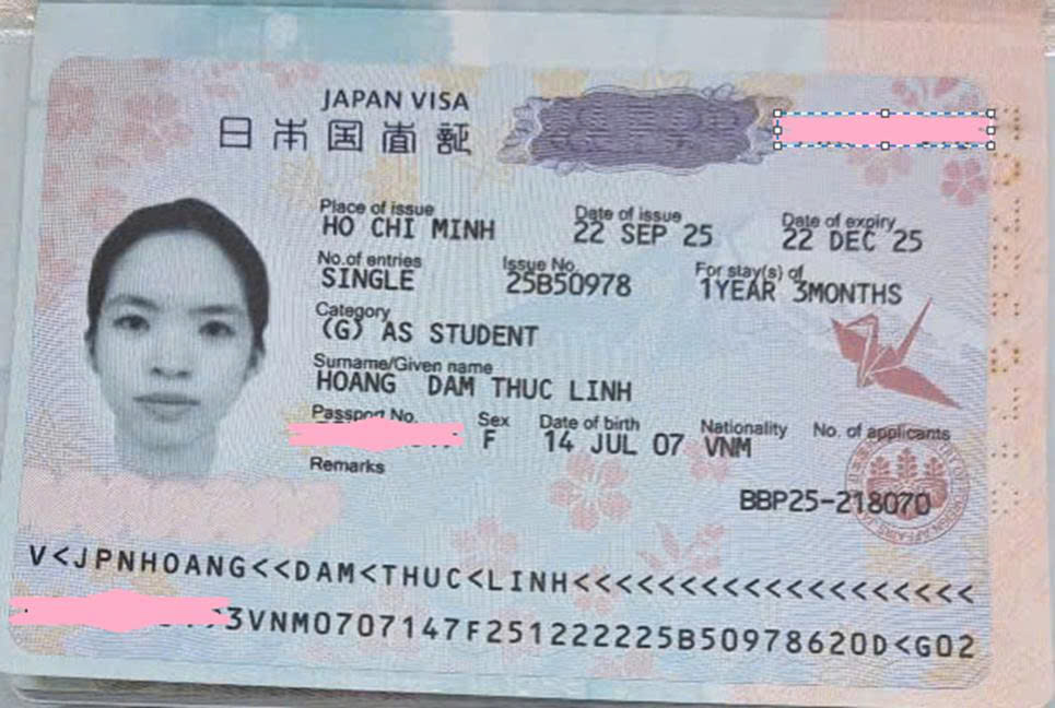Chúc mừng học sinh Hoàng Đàm Thục Linh đã có visa du học Nhật Bản