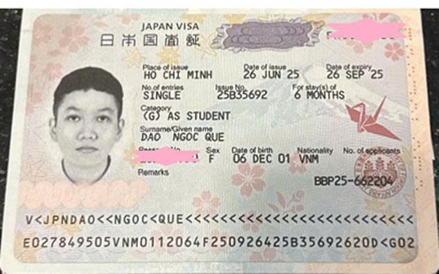Chúc mừng học sinh Đào Ngọc Quế đã có visa du học Nhật Bản