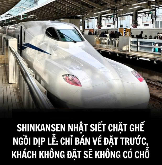 Tuyến Shinkansen Nozomi chính thức bỏ vé tự do trong Tuần lễ Vàng: Du học sinh cần lưu ý!