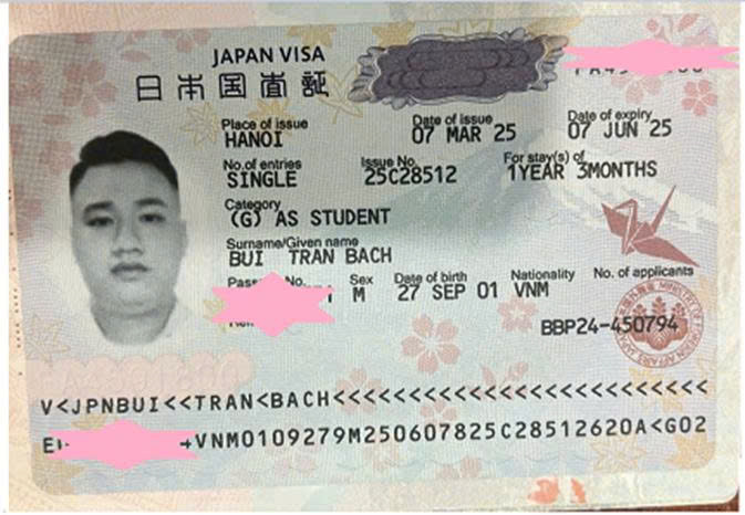 Chúc mừng học sinh Bùi Trần Bách đã có visa du học Nhật Bản